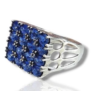 Sterling Silver London Blue Topaz  Gemstone Ring Size 11